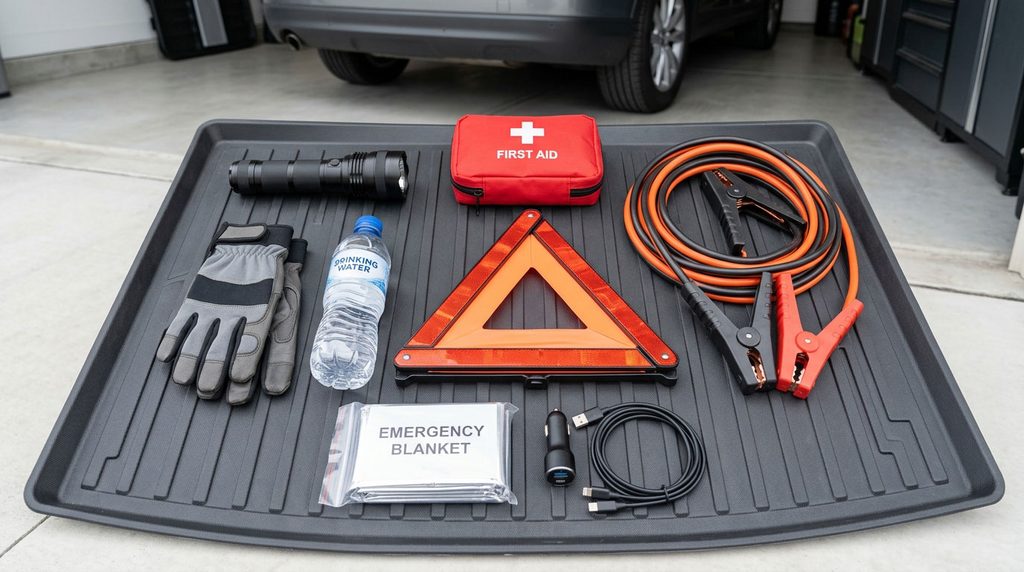 Emergency roadside kit for highway breakdowns